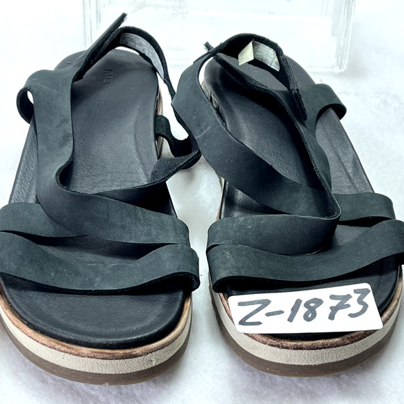 Merrell Sandals Womens 8 Juno Mid Backstrap Hoop &Loop Black Nubuck Leather - Picture 10 of 10